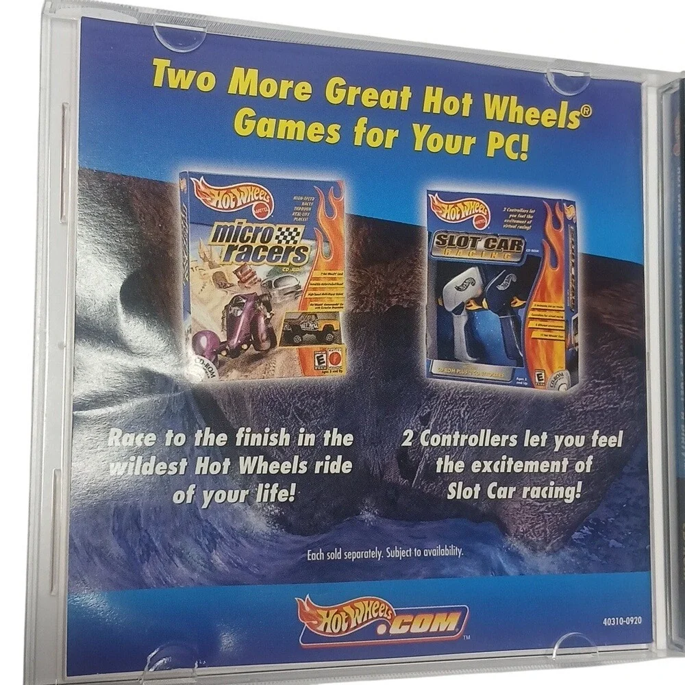 Mattel‎ Hot Wheels Stunt Track Driver 2 PC CD-ROM Kids Blue Vintage 2000 Racing